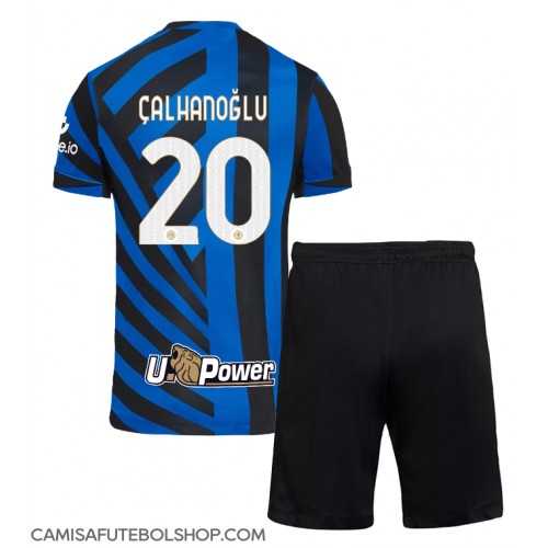 Camisa de time de futebol Inter Milan Hakan Calhanoglu #20 Replicas 1º Equipamento Infantil 2024-25 Manga Curta (+ Calças curtas)